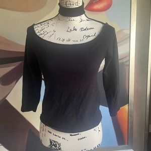 Zara Black Crop Top Shirt